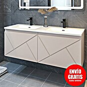 Disbain Conjunto de mueble de baño Lira (Ancho: 120 cm, Maquillaje, Mate, 2 pzs.) | BAUHAUS