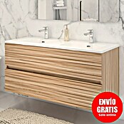 Disbain Conjunto de mueble de baño Vega (Ancho: 120 cm, Bambú, 2 pzs.) | BAUHAUS