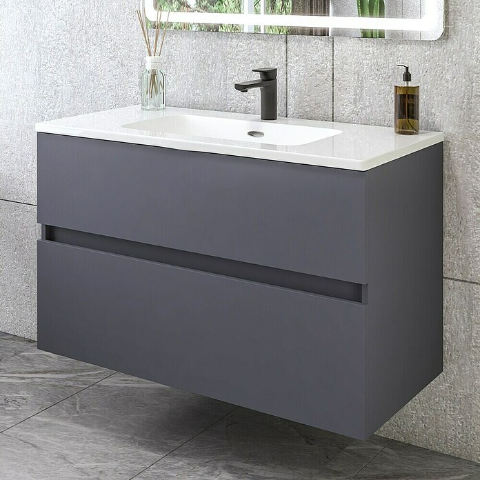 Disbain Conjunto de mueble de baño Kuntur (Ancho: 100 cm, Azul noche, Mate) | BAUHAUS