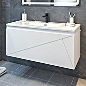 Disbain Conjunto de mueble de baño Lira (Ancho: 100 cm, Blanco, Mate, 2 pzs.) | BAUHAUS