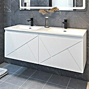 Disbain Conjunto de mueble de baño Lira (Ancho: 120 cm, Blanco, Mate, 2 pzs.) | BAUHAUS