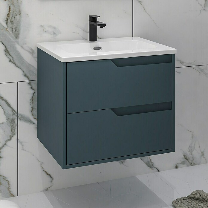 Disbain Conjunto de mueble de baño Casiopea (Ancho: 60 cm, Azul Manhattan, Mate) | BAUHAUS
