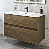 Disbain Conjunto de mueble de baño Kuntur (Ancho: 100 cm, Nogal italiano, Mate) | BAUHAUS