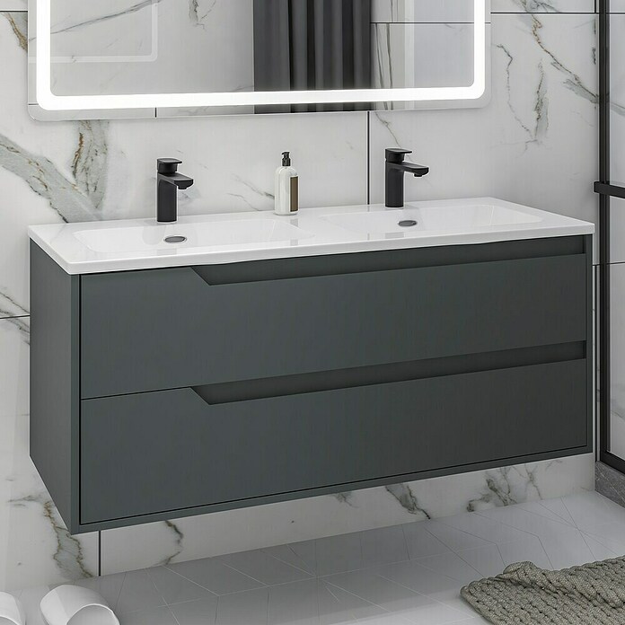 Disbain Conjunto de mueble de baño Casiopea (Ancho: 120 cm, Verde foresta, Mate) | BAUHAUS