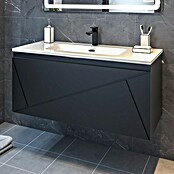 Disbain Conjunto de mueble de baño Lira (Ancho: 100 cm, Negro, Mate, 2 pzs.) | BAUHAUS