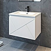Disbain Conjunto de mueble de baño Lira (Ancho: 60 cm, Blanco, Mate, 2 pzs.) | BAUHAUS