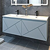 Disbain Conjunto de mueble de baño Lira (Ancho: 120 cm, Azul Soho, Mate, 2 pzs.) | BAUHAUS