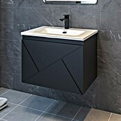 Disbain Conjunto de mueble de baño Lira (Ancho: 60 cm, Negro, Mate, 2 pzs.) | BAUHAUS