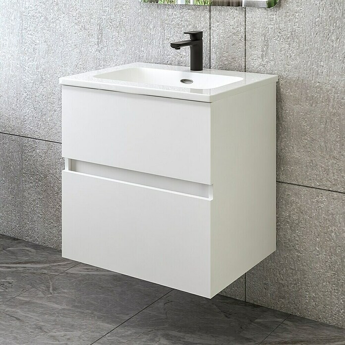 Disbain Conjunto de mueble de baño Kuntur (Ancho: 60 cm, Blanco, Mate) | BAUHAUS