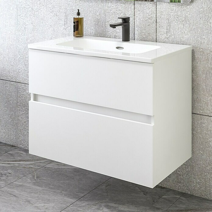 Disbain Conjunto de mueble de baño Kuntur (Ancho: 80 cm, Blanco, Mate) | BAUHAUS