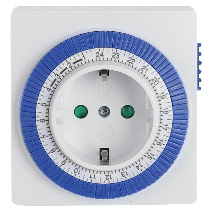 Q-Link Tijdschakelaar (Mechanisch, Wit / Blauw) | BAUHAUS