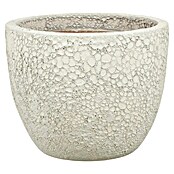 Okrugla posuda za biljke Machu  (Vanjska dimenzija (ø x V): 35 x 27 cm, Keramika, Bijela) | BAUHAUS