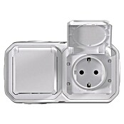 Legrand Schutzkontaktsteckdose Plexo New (Ultraweiß, 250 V, 10 A, Schrauben, 2-fach) | BAUHAUS