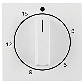 Berker Abdeckung für Zeitschaltuhr (Passend für: Berker Zeitschaltuhren Serie S.1,B.3,B.7, Polarweiß)