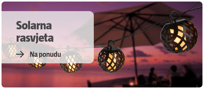 okrugle solarne svjetiljke u noći