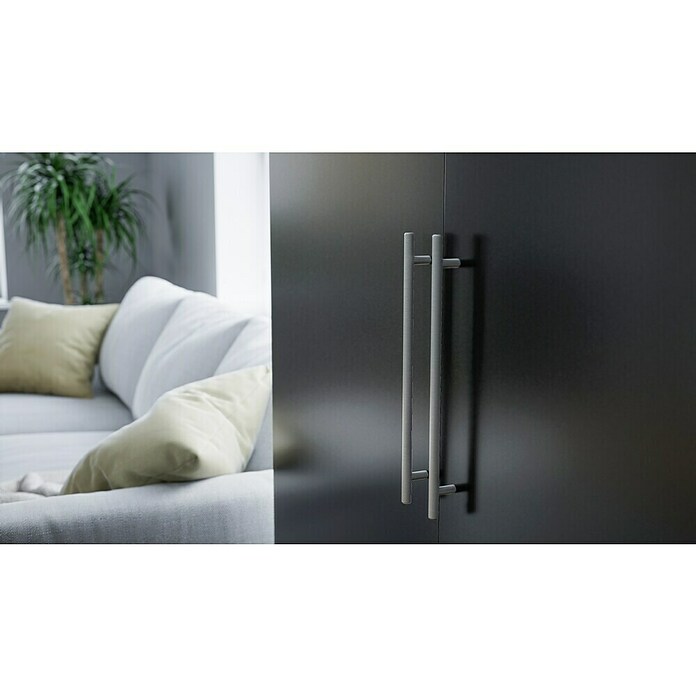 Respekta Cocina en armario (104 cm, Con placa vitrocerámica, Negro)