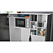 Respekta Cocina en armario (104 cm, Con placa de dos fuegos, Gris)