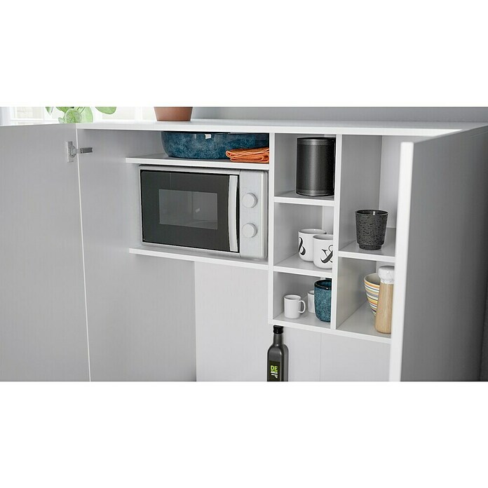 Respekta Kastkeuken (104 cm, Met glaskeramische kookplaat, Wit)