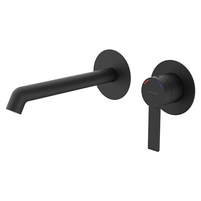 Camargue Wand-Waschtischarmatur Mallorca (Schwarz) | BAUHAUS