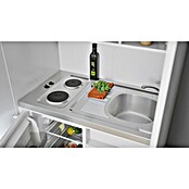 Respekta Cocina en armario (104 cm, Con placa de dos fuegos, Blanco)