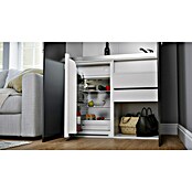 Respekta Cocina en armario (104 cm, Con placa vitrocerámica, Negro)