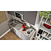 Respekta Cocina (Ancho: 150 cm, Con placa vitrocerámica, Gris)