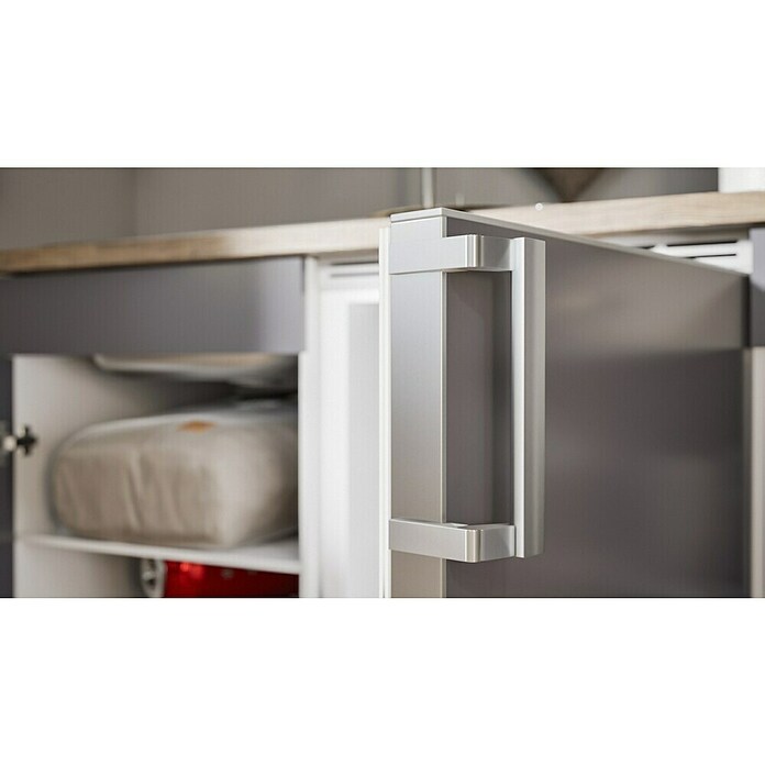 Respekta Cocina (Ancho: 150 cm, Con placa vitrocerámica, Gris)
