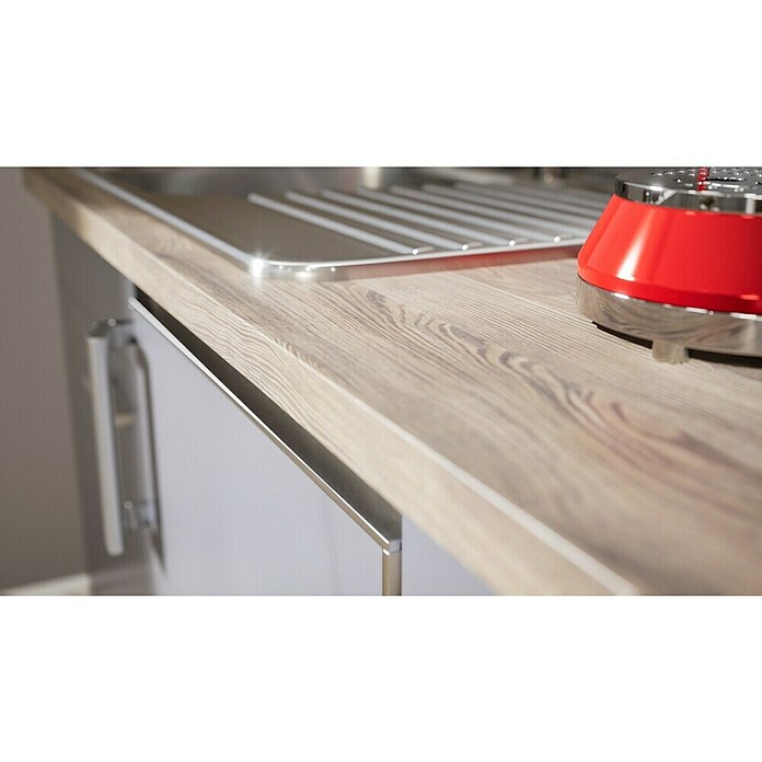 Respekta Cocina (Ancho: 150 cm, Con placa vitrocerámica, Gris)