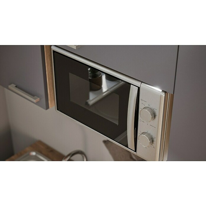 Respekta Cocina (Ancho: 150 cm, Con placa de dos fuegos, Gris)