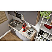 Respekta Cocina (Ancho: 150 cm, Con placa de dos fuegos, Gris)