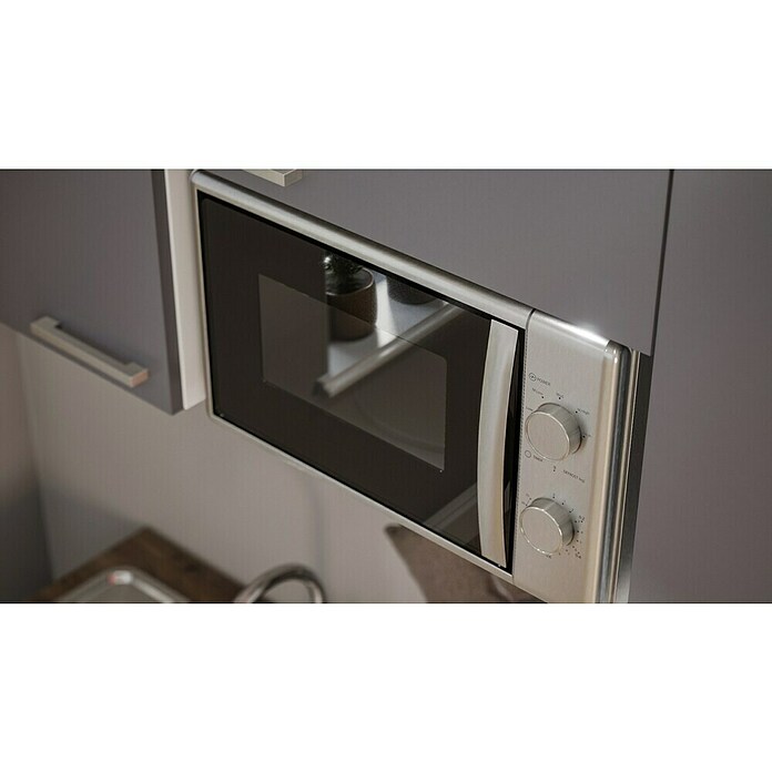 Respekta Cocina (Ancho: 150 cm, Con placa vitrocerámica, Gris)