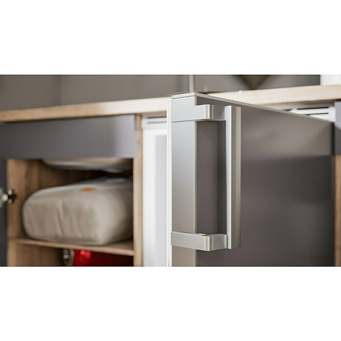 Respekta Cocina (Ancho: 150 cm, Con placa de dos fuegos, Gris)