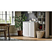 Respekta Miniküche Pantry MK100WC (100 cm, Mit Glaskeramikkochfeld + Kühlschrank, Weiß)
