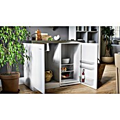Respekta Mini kuhinja Levin  (Širina: 100 cm, Bijele boje, S dvojnom pločom + hladnjakom) | BAUHAUS