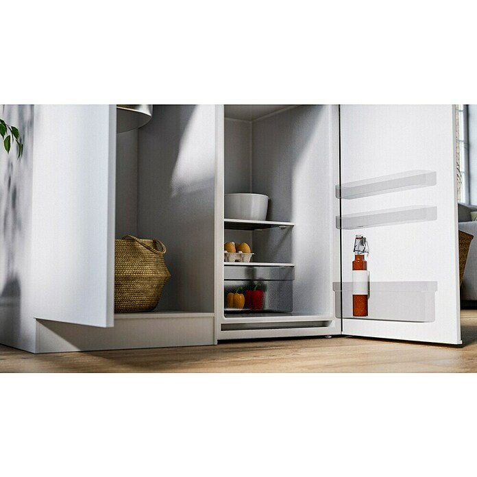 Respekta Mini kuhinja Levin  (Širina: 100 cm, Bijele boje, S dvojnom pločom + hladnjakom) | BAUHAUS
