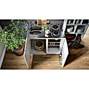 Respekta Mini kuhinja Levin  (Širina: 100 cm, Bijele boje, S dvojnom pločom + hladnjakom) | BAUHAUS