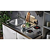 Respekta Mini kuhinja Levin  (Širina: 100 cm, Bijele boje, S dvojnom pločom + hladnjakom) | BAUHAUS