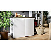 Respekta Miniküche Pantry MK100WC (100 cm, Mit Glaskeramikkochfeld + Kühlschrank, Weiß)