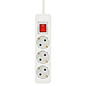 Steckdosenleiste Powersplit (3 + 1-fach, Weiß, 2 m, 3.500 W)