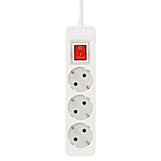 Steckdosenleiste Powersplit (Anzahl Steckdosen Schuko: 4 Stk., Weiß, Kabellänge: 2 m, Mit Schalter)
