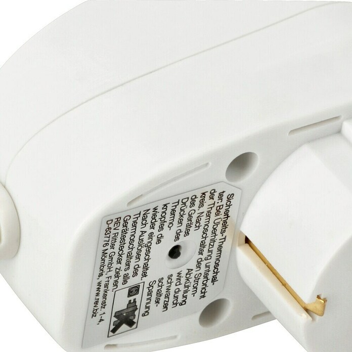 Steckdosenleiste Powersplit (3 + 1-fach, Weiß, 2 m, 3.500 W)