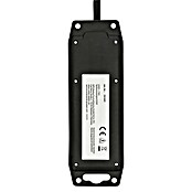 Feuchtraum-Steckdosenleiste (2-fach, 1,4 m, Max. Anschlussleistung: 3.500 W, Schwarz/Gelb)
