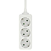 Steckdosenleiste (3-fach, Weiß, 5 m, 3.500 W)