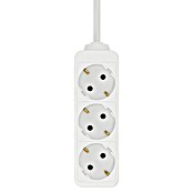Steckdosenleiste (3-fach, Weiß, 3 m, 3.500 W)