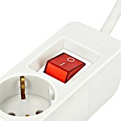 Steckdosenleiste Powersplit (3 + 1-fach, Weiß, 2 m, 3.500 W)