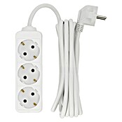 Steckdosenleiste (3-fach, Weiß, 3 m, 3.500 W)