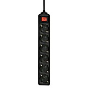 Base de enchufe múltiple (x 6, Negro, Longitud del cable: 1,4 m, 3.500 W)