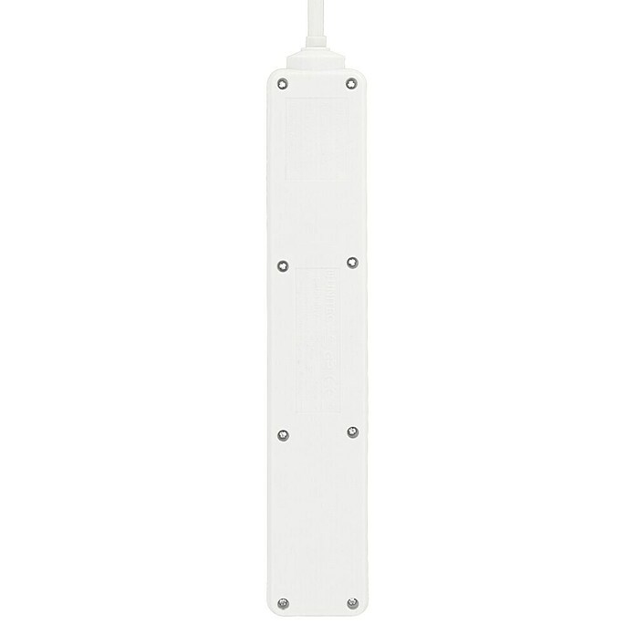 Base de enchufe múltiple (x 6, Blanco, Longitud del cable: 1,4 m)