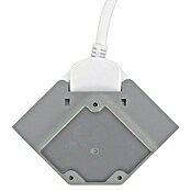 REV Produžni kabel s utičnicama (2-struko, Bijelo, Duljina kabela: 1,5 m, 2 USB priključka, S prekidačem)