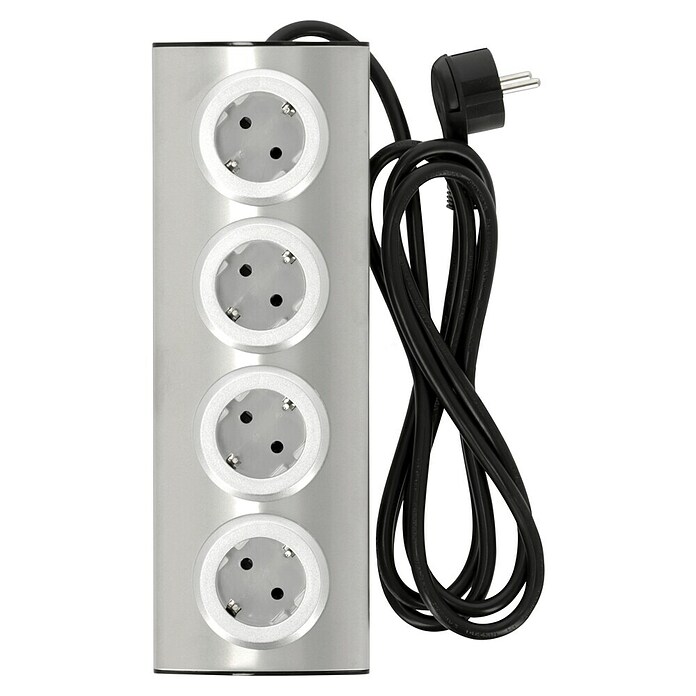 REV Produžni kabel s utičnicama (4-struko, Aluminij, Duljina kabela: 1,95 m, 3.500 W)